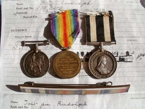 WAR , VICTORY ( BILINGUAL ) AND SJAB 1938 MEDAL - Y/BOOK  267 . TO SGT R DU TOIT - & RESEARCH