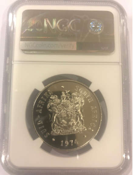 *** 2nd Finest Grade *** 1974 Silver R1 - Pretoria Mint Anniversary - NGC Graded PF68 Ultra Cameo