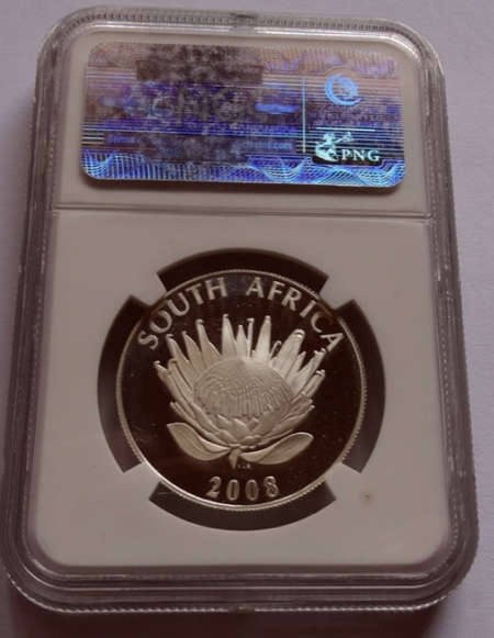 2008 South African Pf 68 UC Ghandi Coin