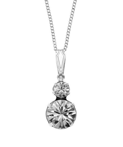 Diamond Style Swarovski Elements Duo Pendant