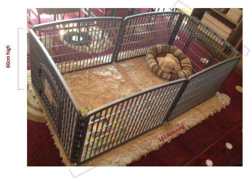 Plastic pet playpen WITH EXTENSION - with gate