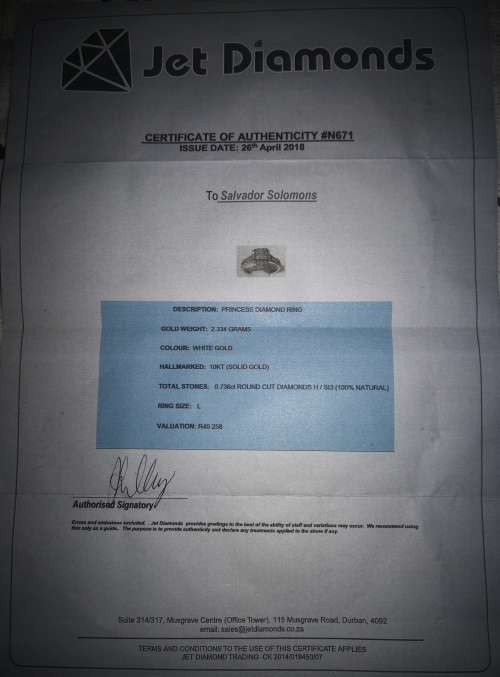 Bargain!! Beautiful Cut White Gold Daimond Rings Lot-x3 [R140177.00]