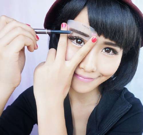 THE POPULAR EYEBROW STENCIL TOOL MAKEUP EYE BROW TEMPLATE SHAPER MAKE UP TOOL 3 STYLES/SET