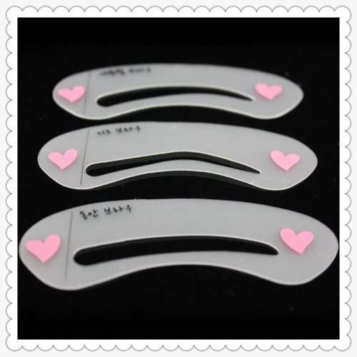 THE POPULAR EYEBROW STENCIL TOOL MAKEUP EYE BROW TEMPLATE SHAPER MAKE UP TOOL 3 STYLES/SET
