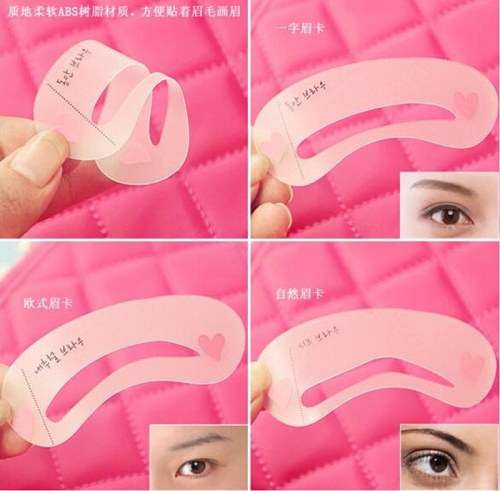 THE POPULAR EYEBROW STENCIL TOOL MAKEUP EYE BROW TEMPLATE SHAPER MAKE UP TOOL 3 STYLES/SET