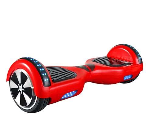 RED COLOR HOVERBOARD WITH BLUETOOTH & LED LIGHTS WITH OR WITHOUT HANDLE