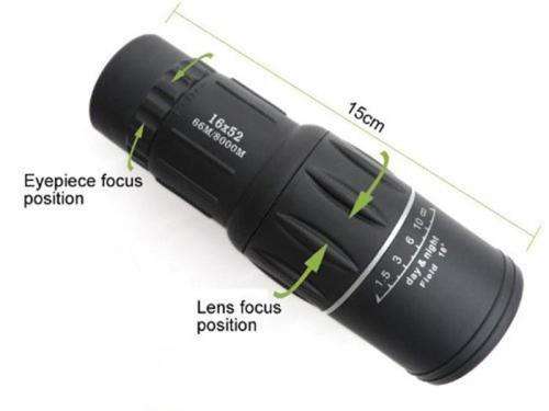 16 x 50 Monocular Telescope with bag for outdoor sport Camping