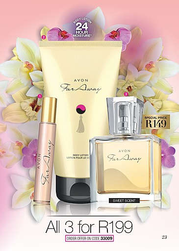 Avon Far Away Purse Spray/Body Lotion & Eau De Parfum ALL 3 FOR ONLY R199!!!