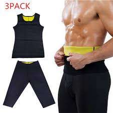 Hot Shaper Mens Top,Pants and Belt 3 Set