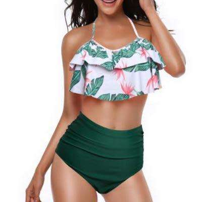 MOTHER OR DAUGHTER MATCHING SWIMSUIT - GREEN