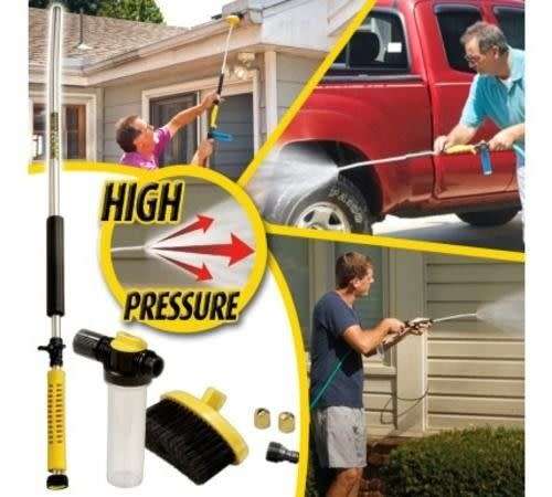 WATER ZOOM HIGH PRESSURE CLEANER WITH ACCESSORIES! EASILY CONNECTS TO ANY WATER HOSE!