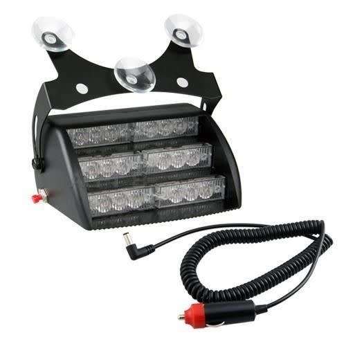 18 LED WHITE STROBE EMERGENCY FLASHING WARNING LIGHT FOR CAR