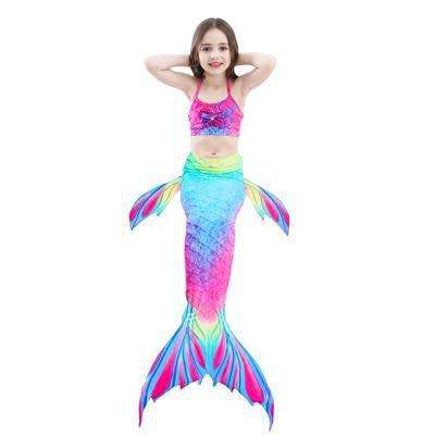 3 PIECE KIDS MERMAID BIKINI MULTI COLOR | DH02