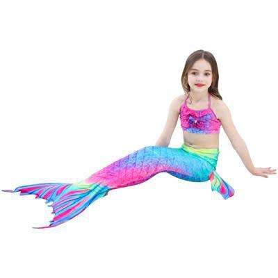3 PIECE KIDS MERMAID BIKINI MULTI COLOR | DH02