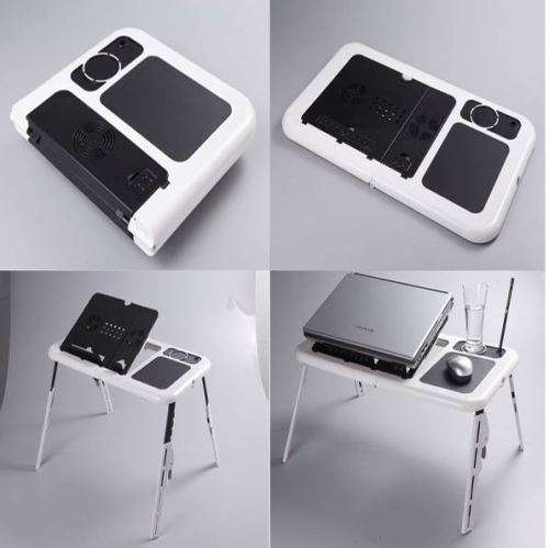 E-TABLE  LAPTOP TABLE WITH USB COOLING PAD