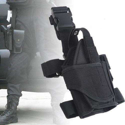 ARMY WATERPROOF ADJUSTABLE PISTOL GUN DROP PUTTEE LEG THIGH HOLSTER POUCH HOLDER