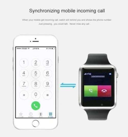 BLUETOOTH SMART WATCH SUPPORT SIM SLOT TF CARD PHONE WITH CAMERA FOR ANDROID IOS