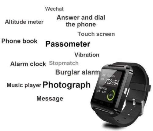 SMART WRIST WATCH PHONE MATE BLUETOOTH U80 FOR ANDROID IPHONE IOS