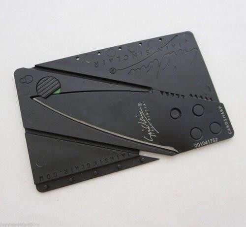 CARDSHARP CREDIT CARD FOLDING RAZOR SHARP WALLET KNIFE SURVIVAL TOOL THIN