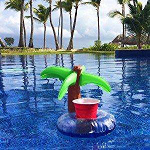 INFLATABLE CUP / GLASS HOLDER PALM TREE OASIS