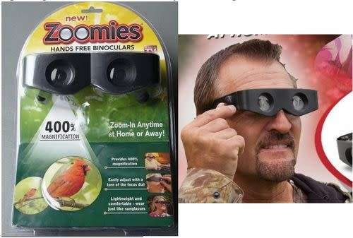 ZOOMIES 400% MAGNIFICATION MAGNIFYING MAGNIFIERS GLASSES TELESCOPE HANDS FREE BINOCULARS