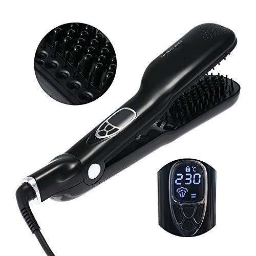 UMATE PROFESSIONAL STEAM 3D COMB HAIR STRAIGHTENER BRUSH WITH LCD DISPLAY
