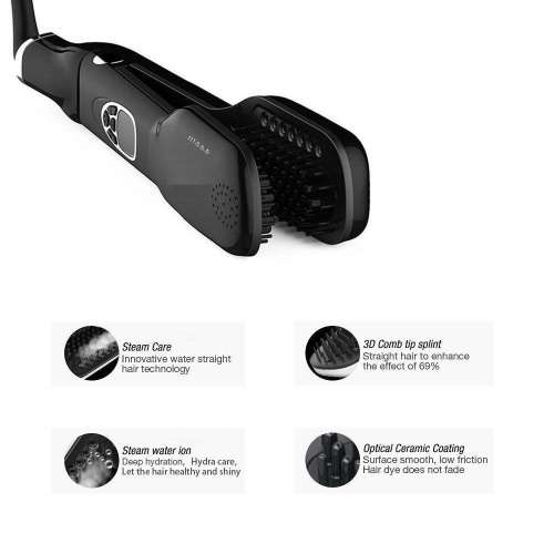 UMATE PROFESSIONAL STEAM 3D COMB HAIR STRAIGHTENER BRUSH WITH LCD DISPLAY