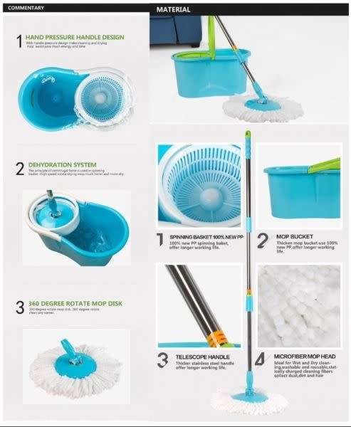 360 ROTATING MAGIC MOP WITH BUCKET