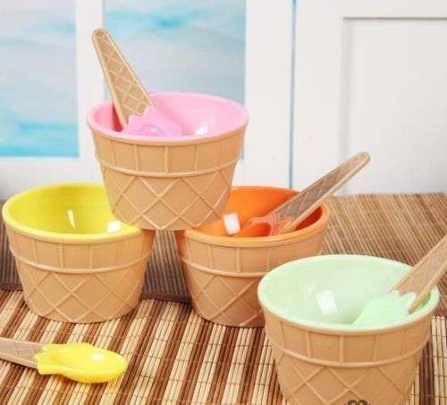 ICE CREAM BOWL SPOON BELT ICE CREAM CUP ICE CREAM BOWL PLASTIC CUP 4