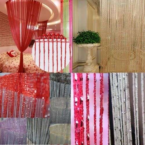 RETRO CHIC GLITTER STRING DOOR CURTAIN 100 X 200 CM