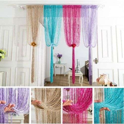 RETRO CHIC GLITTER STRING DOOR CURTAIN 100 X 200 CM