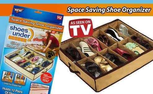 SHOES UNDER SPACE SAVING SHOE ORGANIZER & PROTECTOR