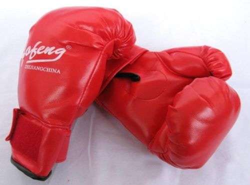 12-OZ BOXING GLOVES BLACK, RED