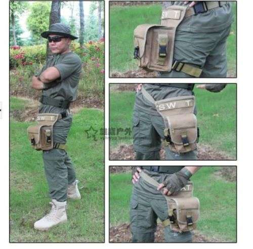 TACTICAL SWAT LEG BAG OUTDOOR SPORT UTILITY DROP THIGH POUCH MILITARY WAIST PACK