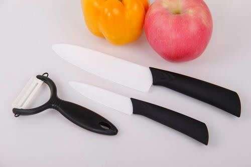 BIO CERAMIC KITCHEN KNIFE SET 3 PCS 5+3 +PEELE CERAMIC KNIFE