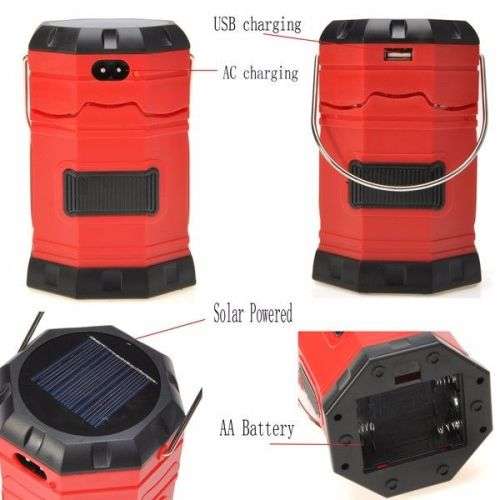 PORTABLE SOLAR ZOOM CAMPING LANTERN LAMP MULTIFUNCTIONAL SOLAR OUTDOOR ENERGY-SAVING LAMPS