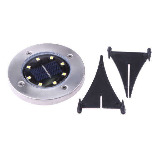 8 LED SOLAR POWER BURIED LIGHT UNDER GROUND LAMP OUTDOOR PATH WAY GARDEN DECKING