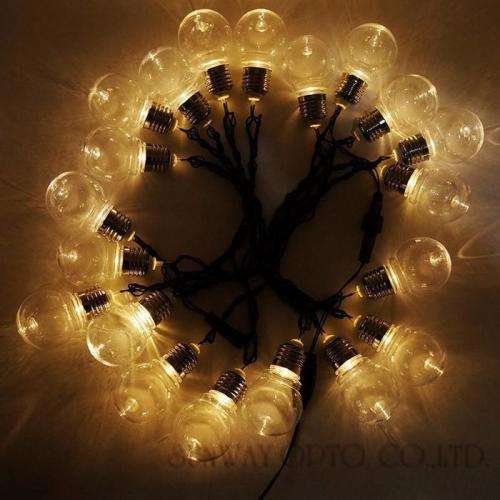 20 SOLAR MINI GLOBE FAIRY LIGHTS ON A STRING