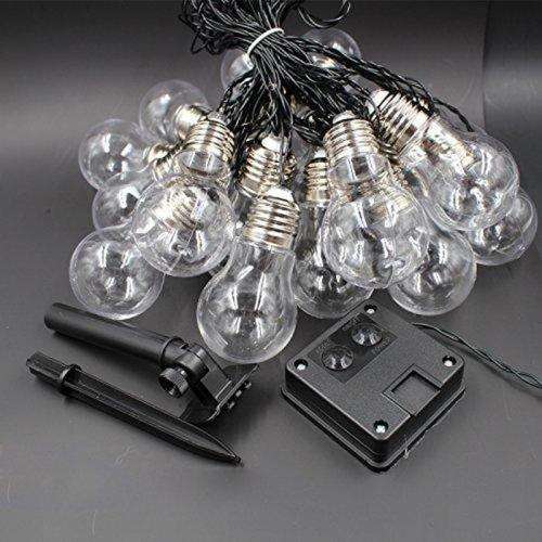 20 SOLAR MINI GLOBE FAIRY LIGHTS ON A STRING