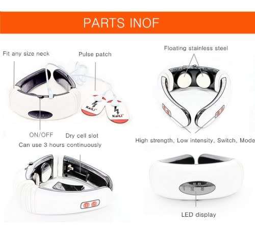 NEW MAGNETIC THERAPY NECK MASSAGER WITH ELECTRONIC PULSE AND PADS