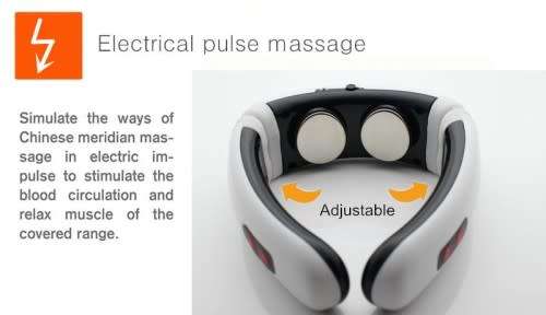 NEW MAGNETIC THERAPY NECK MASSAGER WITH ELECTRONIC PULSE AND PADS