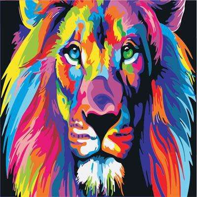 PAINTING BY NUMBERS--LION