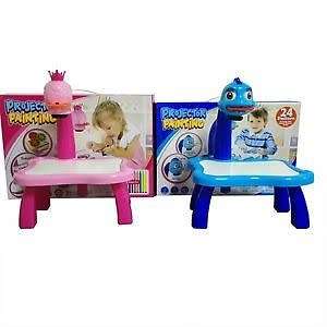 KIDS MULTI FUNCTIONAL EDUCATIONALLY DRAWING PAINTING TOY PROJECTOR LEARNING DRAWING DESK