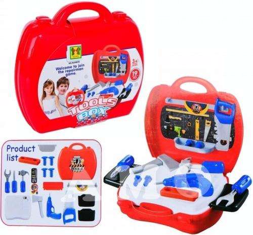 BOYS TOOL BOX CARRY CASE 19PCS