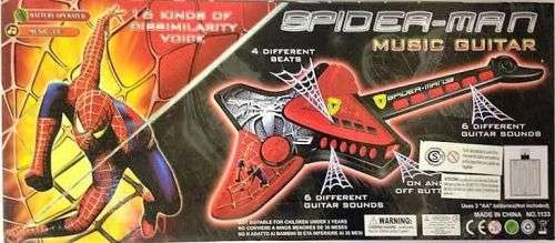 CARS  TOY STORY OR SPIDERMAN BUTTON GUITAR