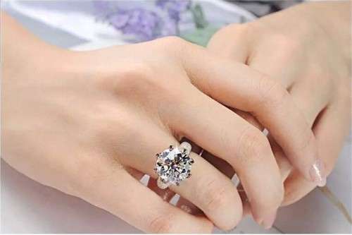 MDEAN BIG CZ DIAMOND JEWELRY WHITE GOLD FILLED RINGS LUXURY ENGAGEMENT WEDDING BAGUE FOR WOMEN BIJOU