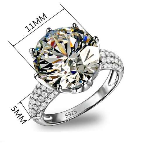 MDEAN BIG CZ DIAMOND JEWELRY WHITE GOLD FILLED RINGS LUXURY ENGAGEMENT WEDDING BAGUE FOR WOMEN BIJOU