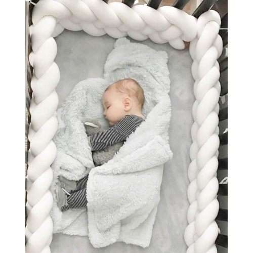 Cot Bumper Pink , Grey , & Mixed colors Pink with white &grey ,Green with grey & white 2 metres