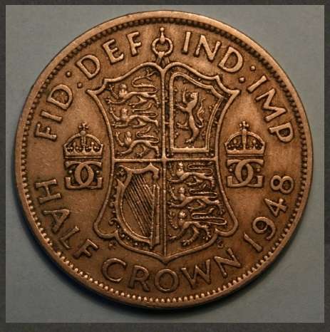 Crazy R1 Start!  1948 Half Crown of Great Britain