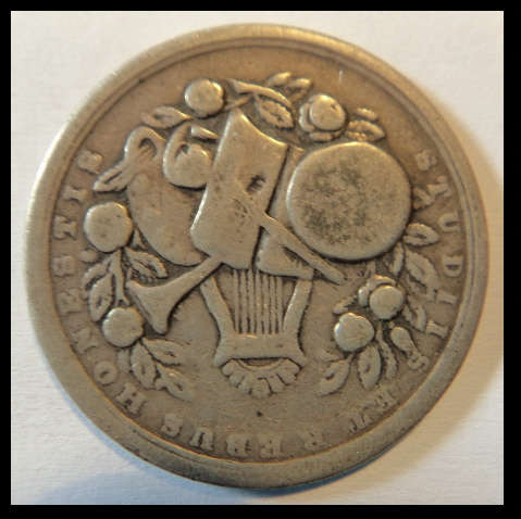 Crazy R1 Start! Large 13 gram SILVER medal of 1832 (Studiis Rebus Honestis)